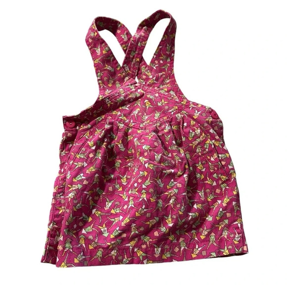 Esprit Kids girls size 3t Overall Dress with people in hats - Picture 1 of 4